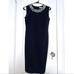 Calvin Klein Sleeveless Black Midi Dress